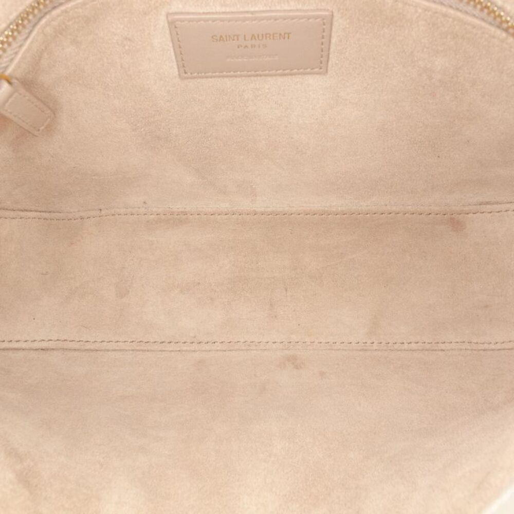 Pre Loved saint laurent Leather Shoulder Bag Women White - Picture 4 of 8